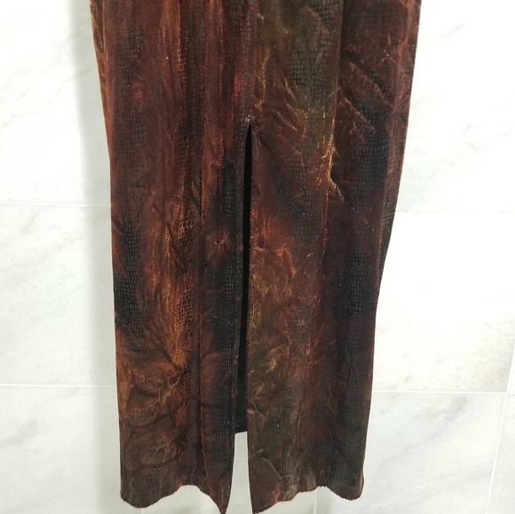 Vintage Carole Little Sleeveless Maxi Animal Print Textured 14 - Picture 13 of 16